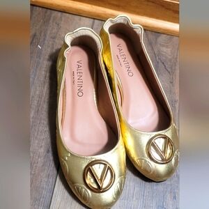 Valentino Gold Women's Flats
